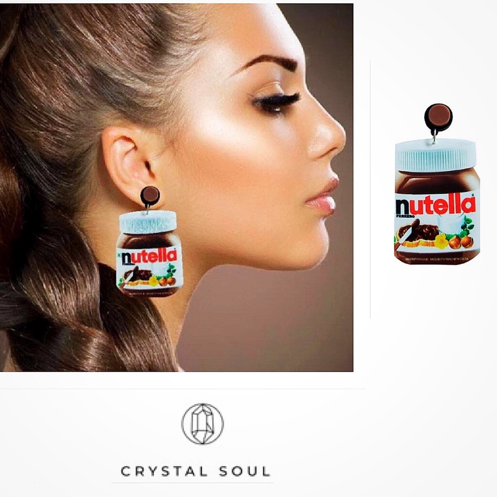 Just In🎉Big long Nutella Statement Earrings